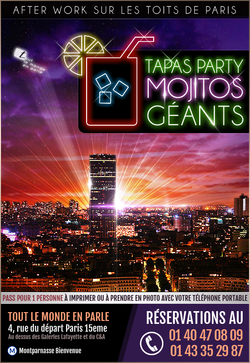 After Work Rooftop Jeudi Tapas Party sur les Toits de Paris