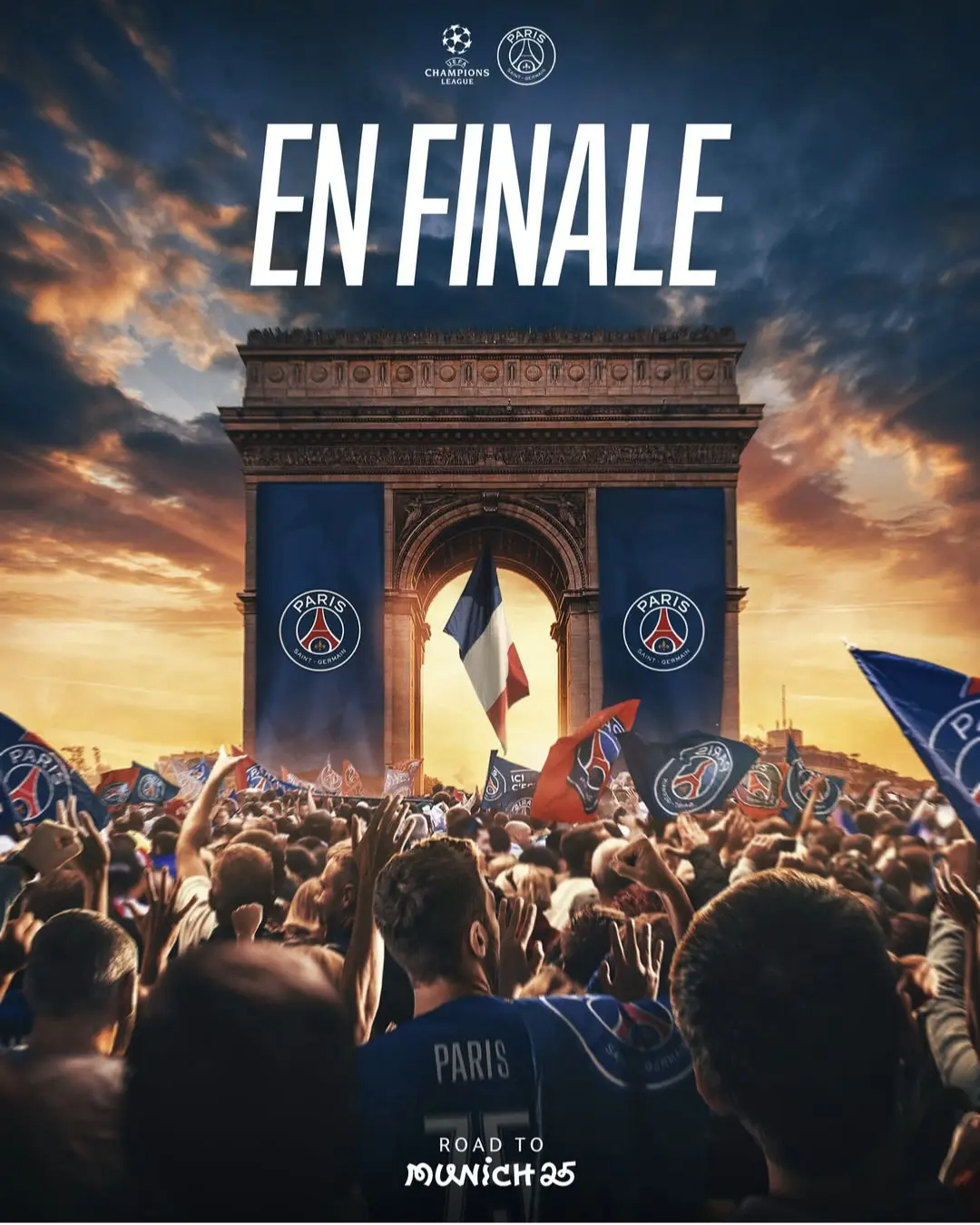 Soirée finale Ligue des CHampion PSG / INTER MILAN - Retransmission écran géant