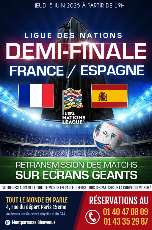 Restransmission demi-finale ligue des Nations Football France / Espagne