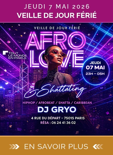 Soirée Afrolove Shattating Jeudi 7 Mai 2026 Veille de jour férié