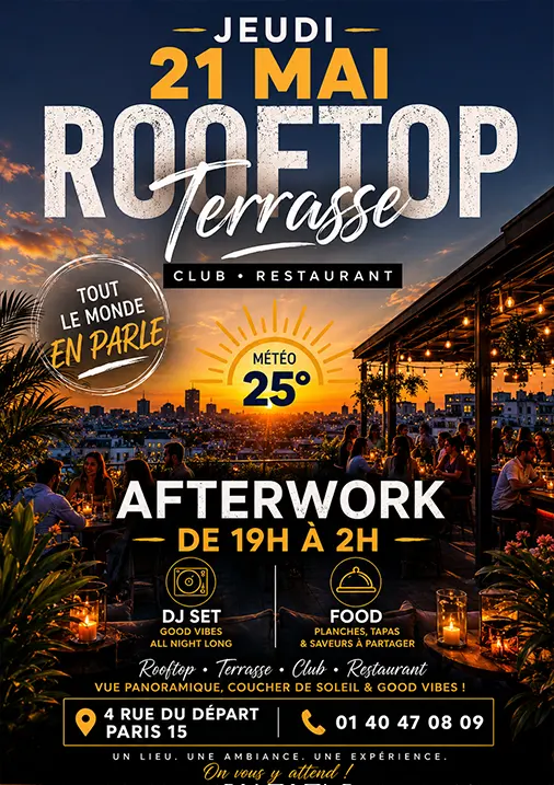 Rooftop Afterwork & Burger &Old School & Caribbean