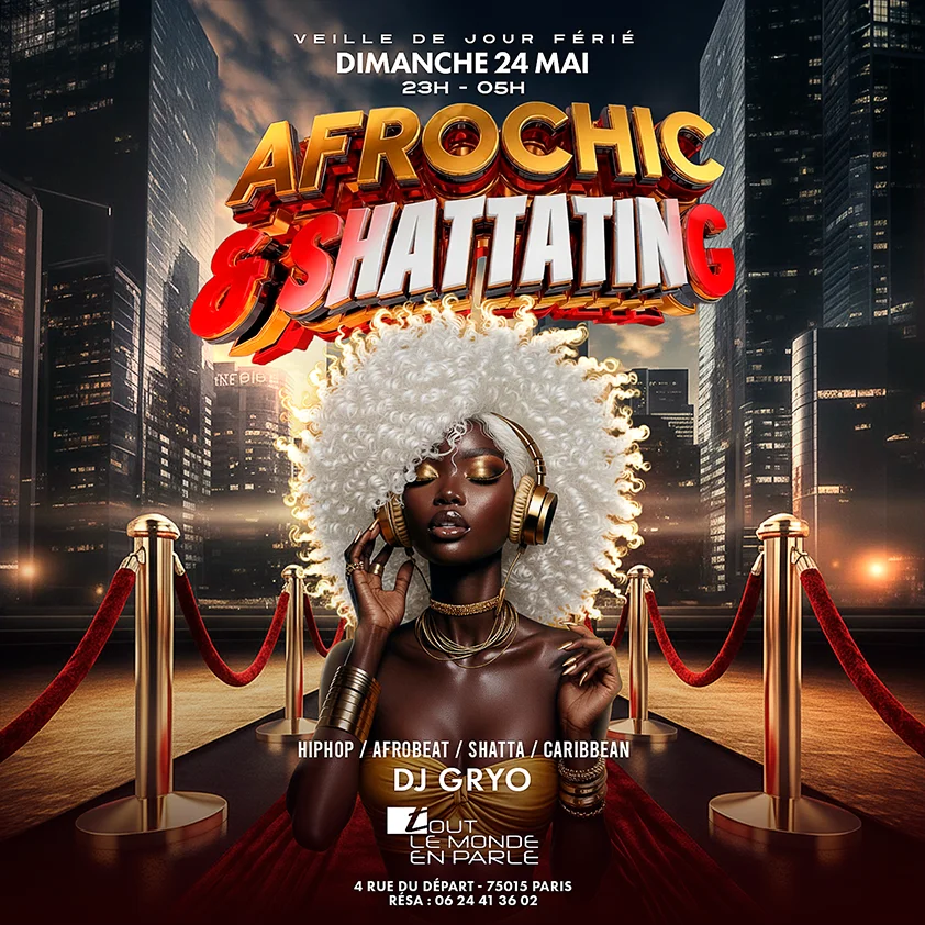 Soirée Afrolove Shattating Dimanche 24 Mai 2026 Veille de jour férié