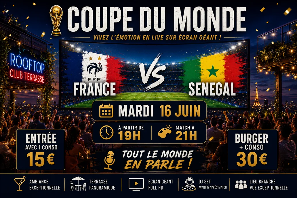 Retransmission match Football Coupe du Monde France Sénégal