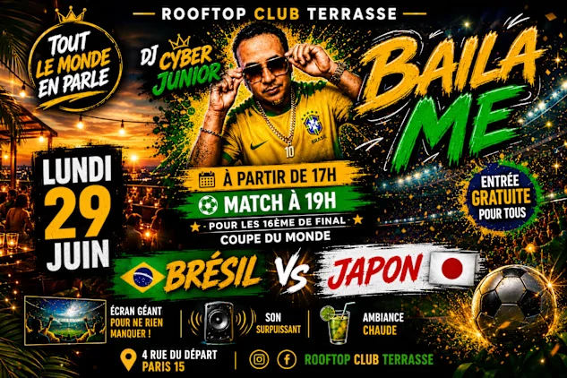 BAILAME - Soirée Brésilienne à Paris Lundi 29 Juin 2026