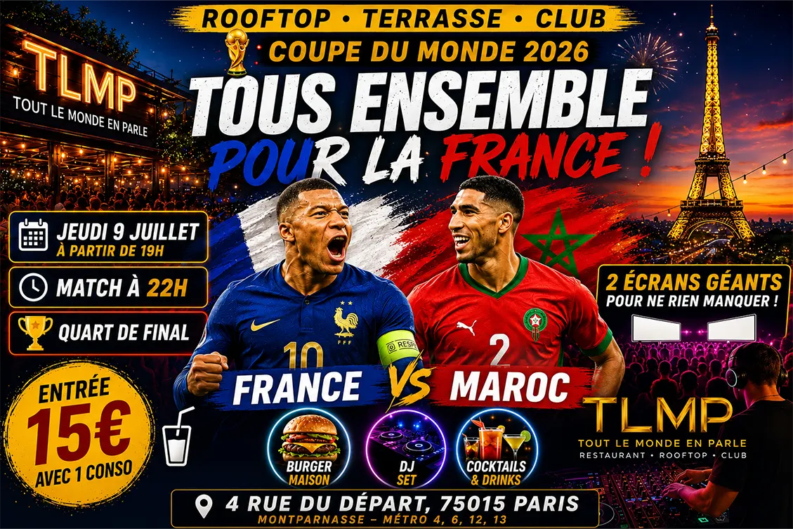 Coupe du monde Football France VS Maroc Jeudi 9 Juillet 2026