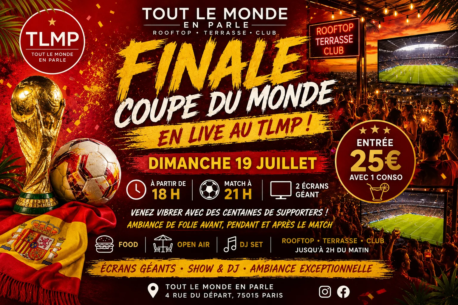 Match Coupe du Monde Finale Dimanche 19 Juillet 2026