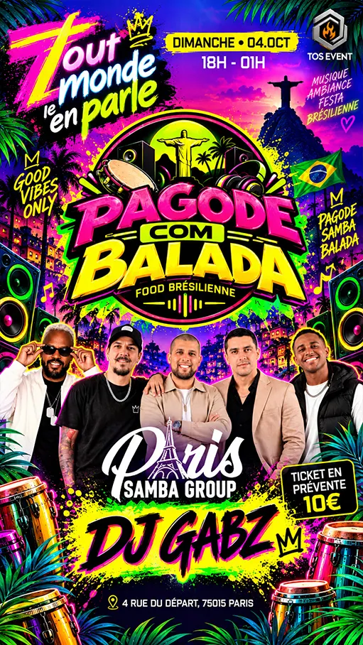 Opening – Soirée Brésilienne 🔥🇧🇷 🌴 Pagode Com Balada