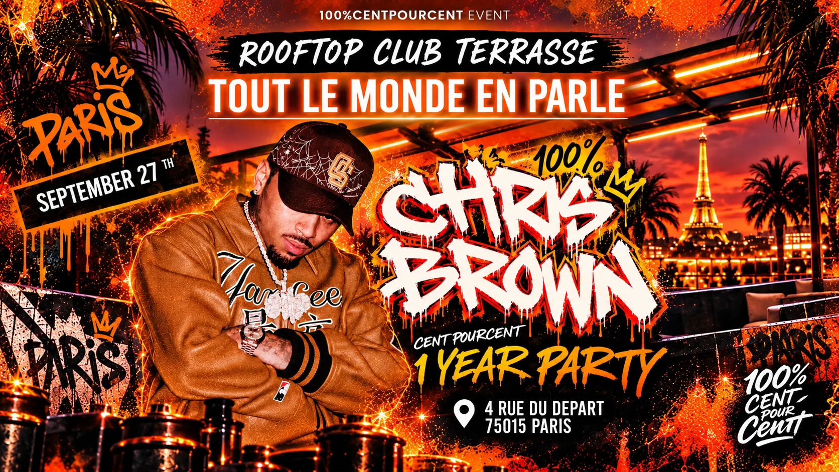 100% CHRIS BROWN PARTY SPECIAL CENTPOURCENT 1 YEAR OR THE FIRST PARTY !!