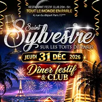 Réveillon 2026 - Soirée Dîner festif TLMP Paris Montparnasse Jeudi 31 Décembre 2026